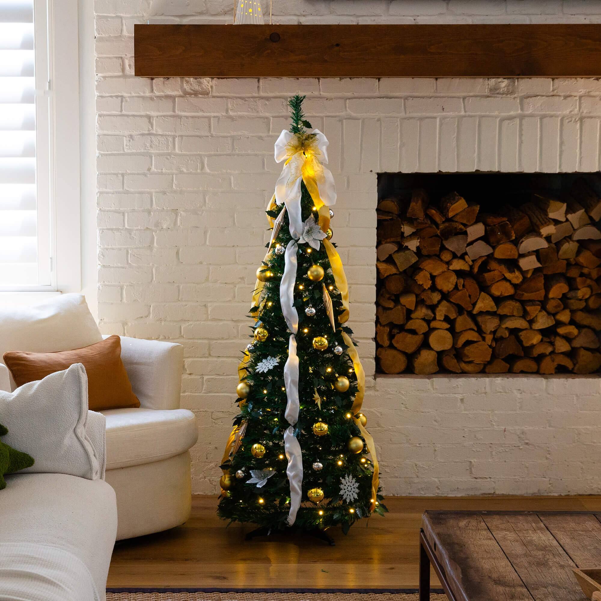 5ft. Pre-Lit Pop-Up Green Artificial Christmas Tree